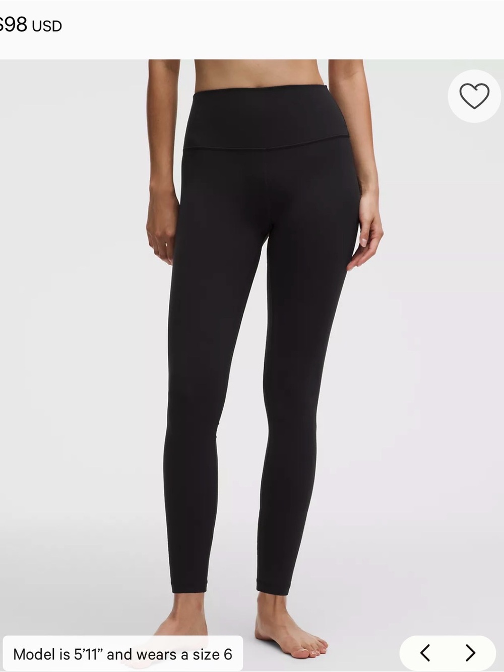 lululemon athletica Black High-Rise Performance Leggings